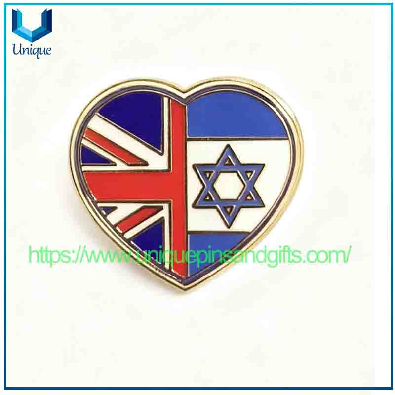 Customize United Kingdom Metal Brooch UK Jack Flag Decoration Emblem Lapel Pin
