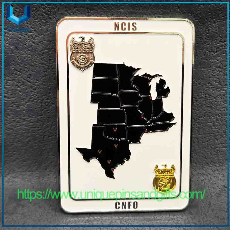 Custom Creative Design USA Navy Poker Coin