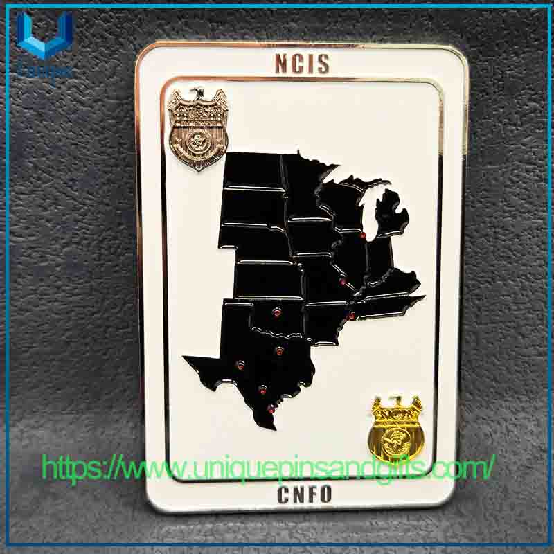 Custom Creative Design USA Navy Poker Coin