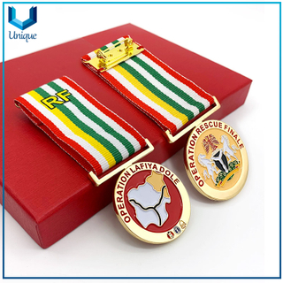 Customize Medal Factory, Nigerial Military Medal, Gold Honor Medal for Sounvenir Events, Wholesale Medal Coin