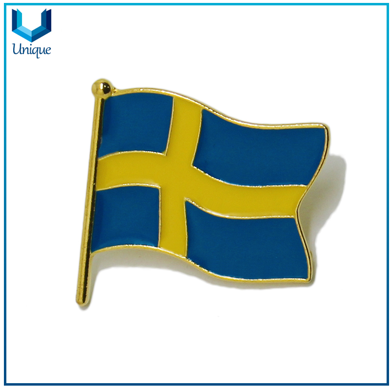 Customize Country Flag Pin, Enamel Club Flag Pin Badge, Football Team Flag Brooches,Dual Flag Lapel Pin for Promotional Gifts