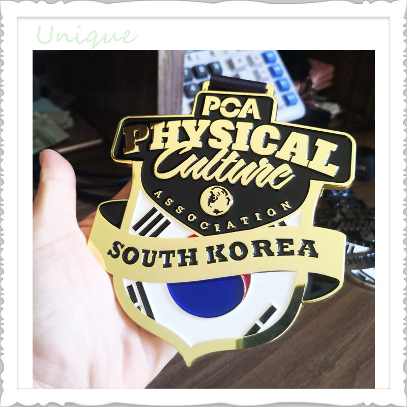 South Korea Medal, PCA Medal, 14cm Big Trophy Medal in Customize Design, Die Cast Zinc Alloy Medal, Honor Meda in Gold