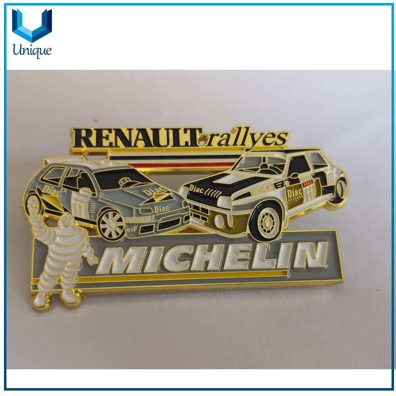 Soft Cloisonne Metal Badge, Hard Enamel Lapel Pin, F1 Racing Pin, Customize Design Michelin Brooch, High Quality Fans Gift Pins