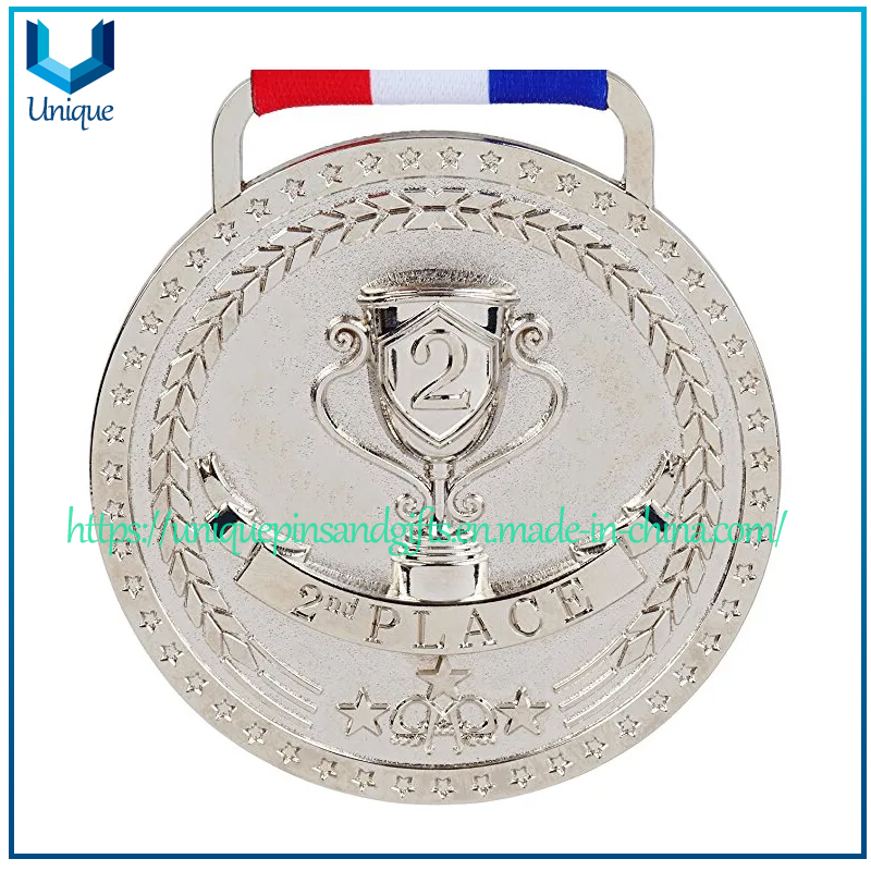 Factory Custom Design Metal Sports Running Medal, Tanzania Cycling Running Medal with Ribbon