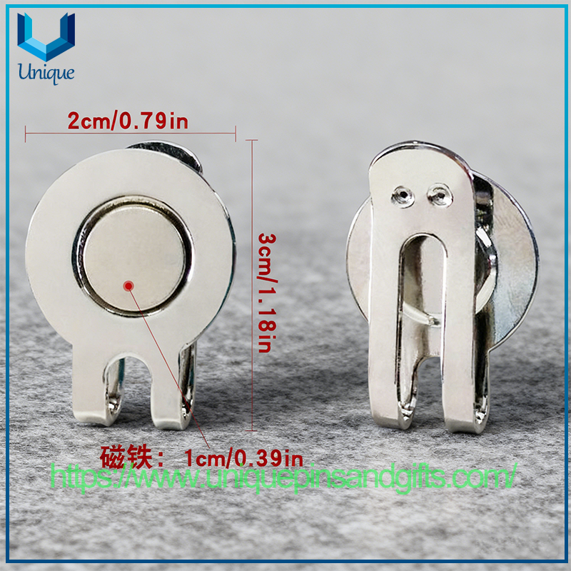 Golf Hat Clip 25mm Mark Round Ball Position Marker Metal Blank Magnetic Mark Emblem Golf Mark Putting Green Sign