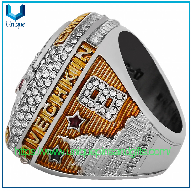 Custom Designed NHL 2018 Washington Capitals Championship Finger Ring Ice Hockey League Alloy Men's Finger Ring