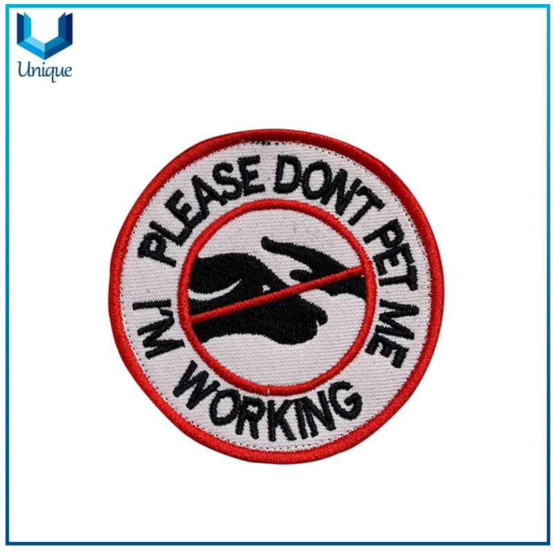 Customize Embroidery Patch Factory, Service Dog Embroidery Label Patch, Embroiery Badge On Fabric Military Dog