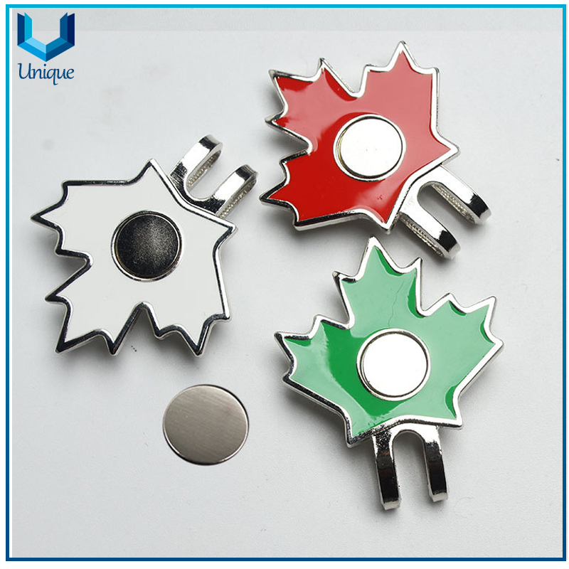 Customize Golf Accessories , Golf Souvenir Gifts, Metal Golf Hatclip with Soft Enamel with Magnet, Ballmarker Hatclips