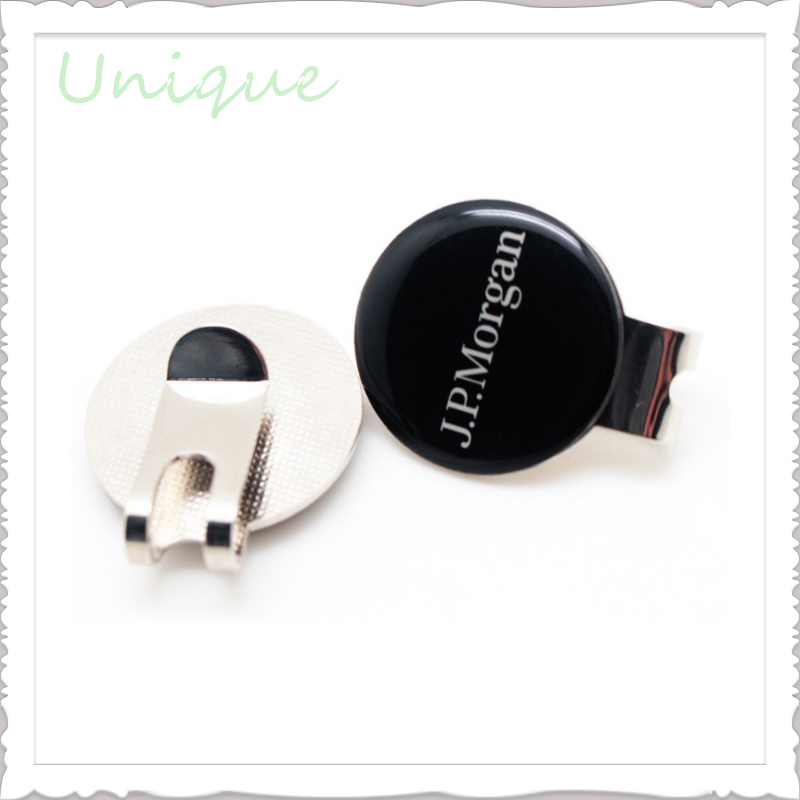 Cheap Golf Hatclip 25mm, 30mm with Printing Golf Ballmarker with Epoxy, Customize Design Golf Ballmarker for Gifts