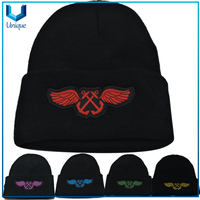 Wooly Hat, Warm Hat with Customize Embroidered Logo Patch, Fashion Winter Warm Wooly Hats in Multiple color
