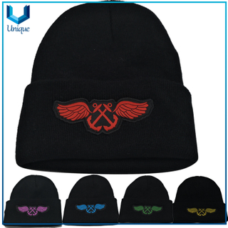 Wooly Hat, Warm Hat with Customize Embroidered Logo Patch, Fashion Winter Warm Wooly Hats in Multiple color