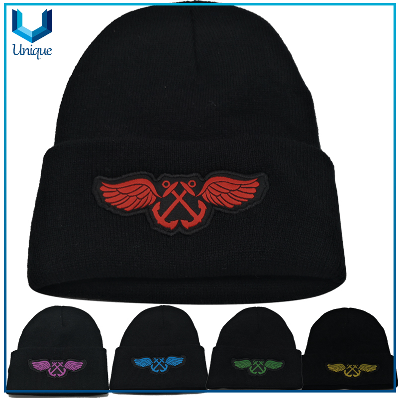 Wooly Hat, Warm Hat with Customize Embroidered Logo Patch, Fashion Winter Warm Wooly Hats in Multiple color