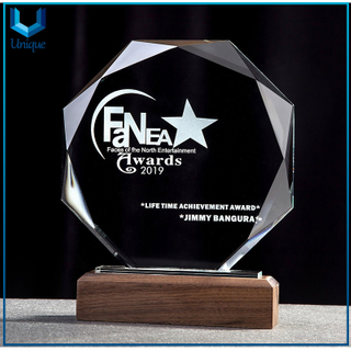 Diamond Cut Edge Trophy, Golf Award Cup, University Graduation Sounvenir Cup, Coporate Award Glass trophy