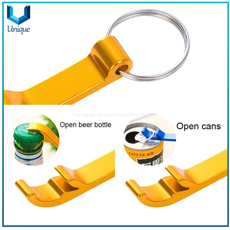 Popular Beer Bottle Opener with Laser /Printing/Engraving Logo ,Customize Logo Metal Keychain Bottle Opener