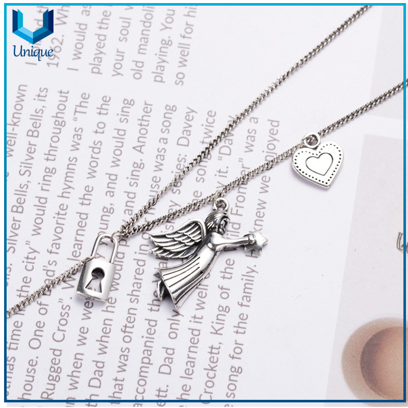 925 Silver necklace Pendant Manufacture, Custom Angel Fancy 925 Sterling Silver Pendant for Souvenir Gifts