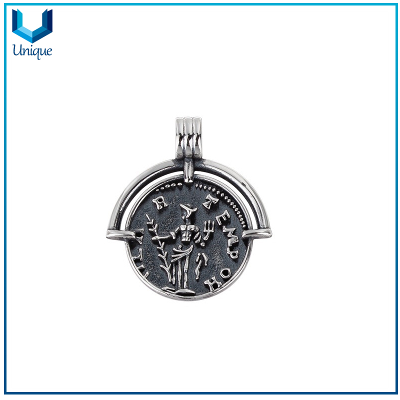 Antique Plating 925 Silver Pendant, Customize 3D 925 Sterling Silver Charming Necklace Pendant 