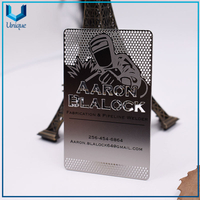 OEM Custom Design Logo engraved Silver metal business Name card,Stainless Steel Luxury Membership VIP Card in Fashion Design