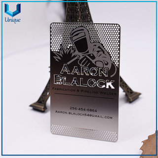 OEM Custom Design Logo engraved Silver metal business Name card,Stainless Steel Luxury Membership VIP Card in Fashion Design