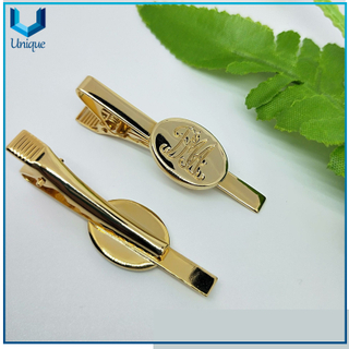 Wholesale Metal Crafts Manufacturer, Customize Hight Quality 24K gold Plated Tie Bar, Fashion Cufflink Collar Pin, Gift Tie Pin 