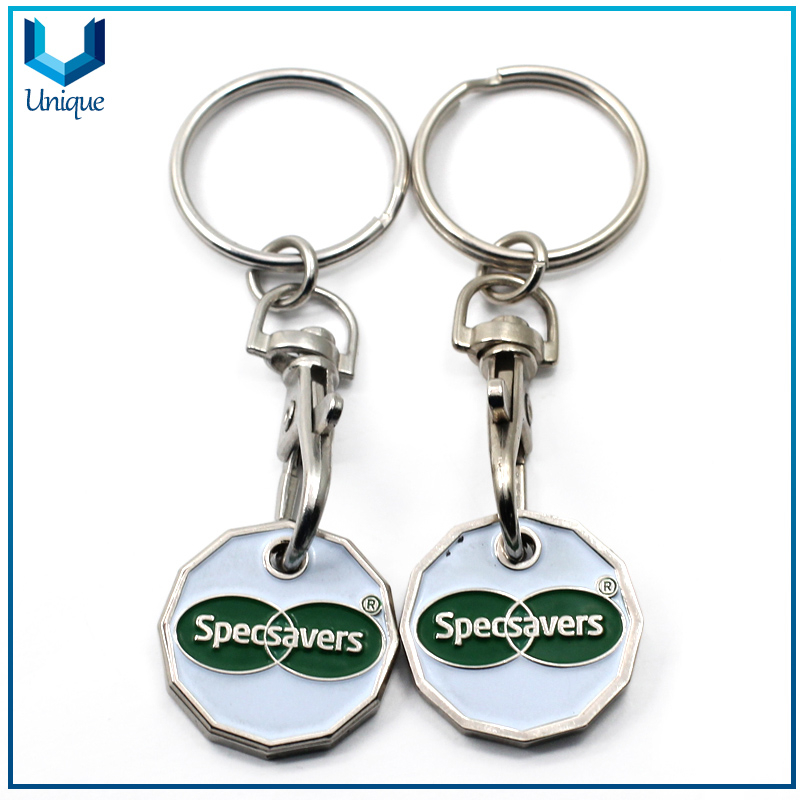 Custom Metal Token Coin, Sublimation Metal Keyring New Design Game Lock Shopping Cart Coin, Blank Supermarket Car Wash Key Chain Trolley Coin
