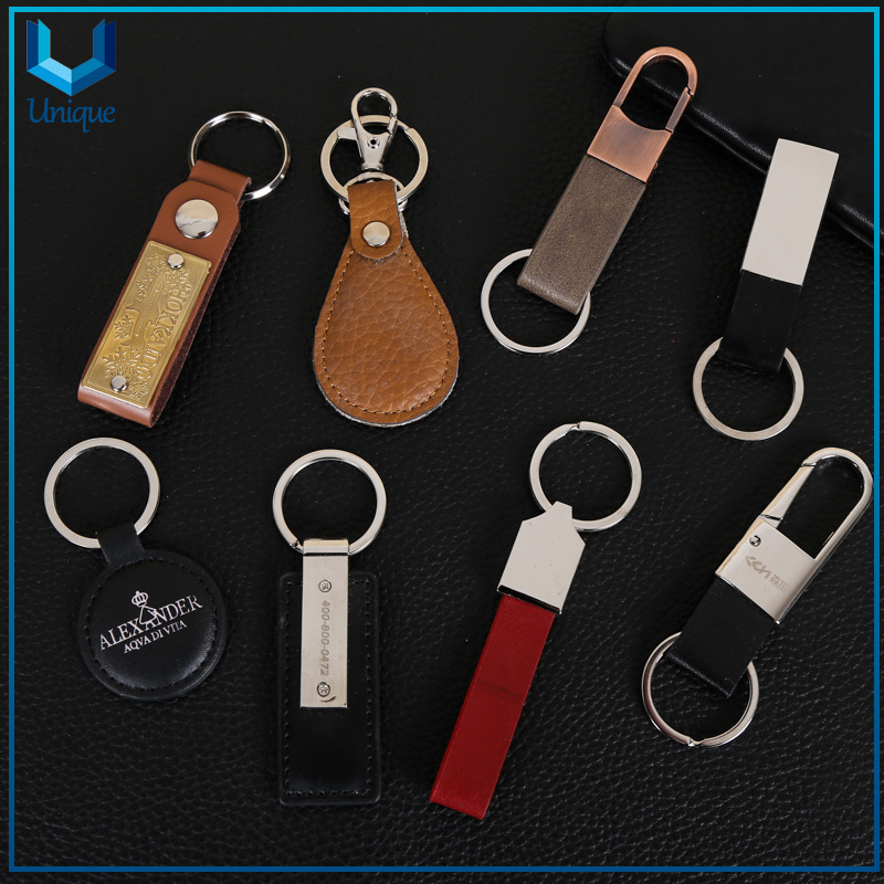 Manufacturer Custom Personalized Designer Logo Sublimation Blank 3D Metal Leather Keyring Keychain,Custom Leaher Keychain for Car