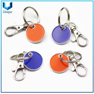 Customize Soft Enamel Trolley Lock Coin Keychain, Factory Wholesale Metal Trolley Cart coin with Customize Design for Promotional Gifts
