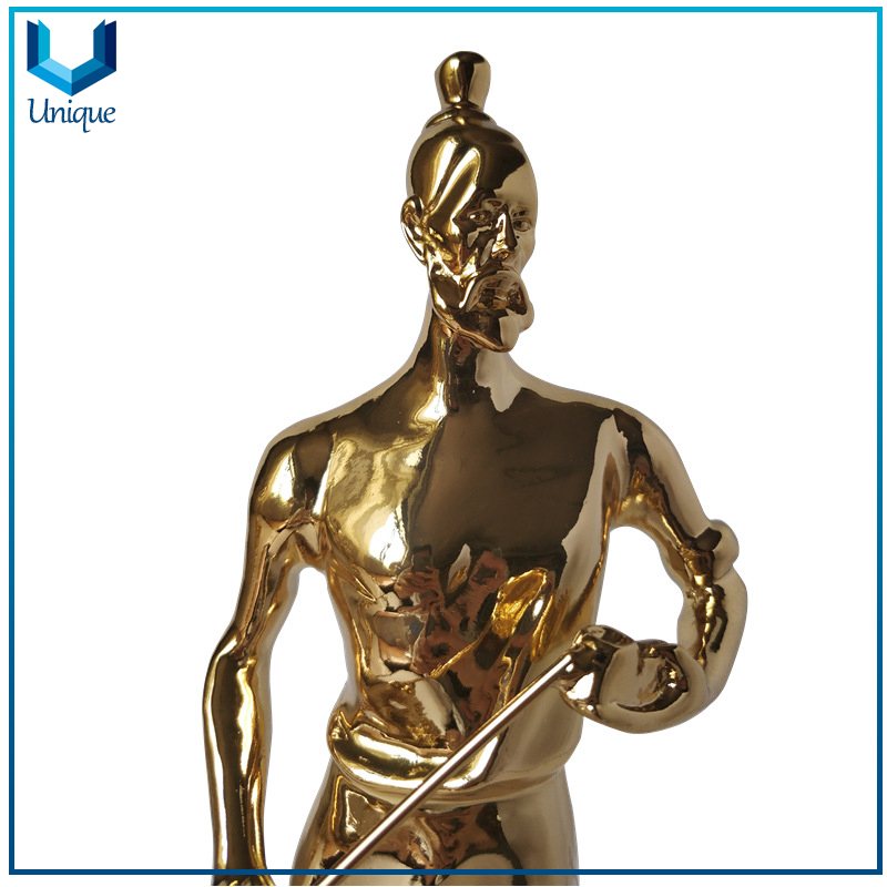 Metal Crafts Manufactuer ,Customize 3D Statue in Gold, Gold Metal Trophy, Hight Quality Metal Plaque for Awards