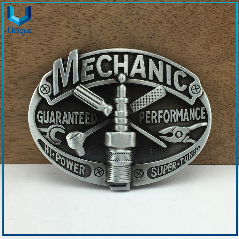 Mechanic Style Buckle, 3D Spanner Tool Buckle, Fashion Metal Buckle for Corporate, School, Military Gifts