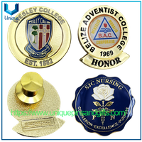 Custom 3D Metal School Brooch Lapel Pin Badge College Honor Badge SJC Nursing Badge