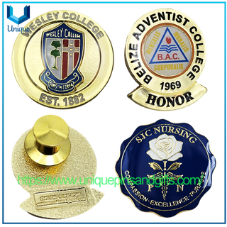 Custom 3D Metal School Brooch Lapel Pin Badge College Honor Badge SJC Nursing Badge
