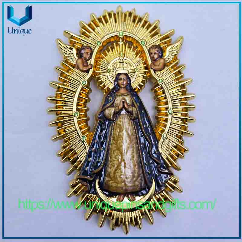 4.High Quality Our Lady of Guadalupe Pendant with Angels, Religious Gift