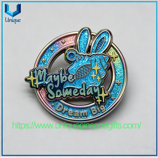 High-quality Custom-made Exquisite Metal Badges Brooches Lapel Pin in Unique Shapes with UV-printed Personalized Colorful Logo Text Patterns