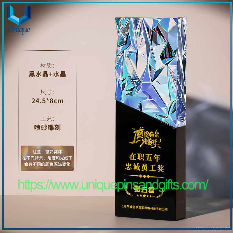Customized K9 Crystal Trophies Crystal Trophy for Outstanding Employees Sales Elite Trophy Excellent Designer Trophy