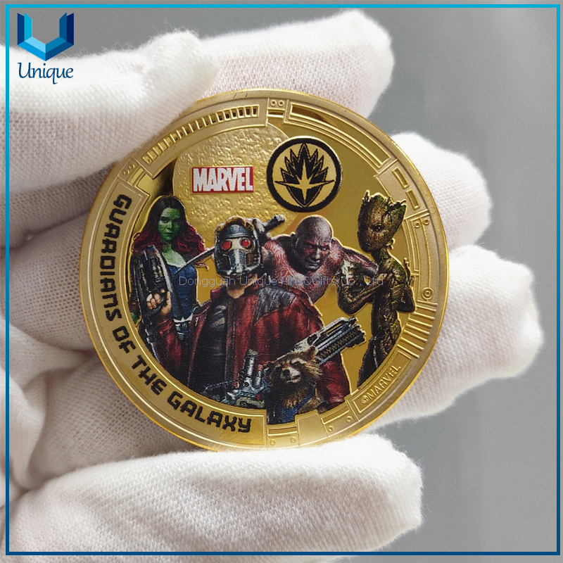 Wholesale Custom Design High Quality Round Shape Gold Challenge Coin