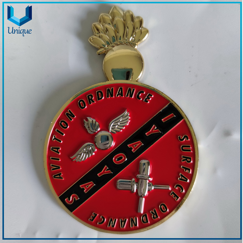 Fashion Design Military Navy challenge Coin, Two Tone Gunny Boss Commemorative Coin for gifts-4