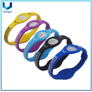 Wholesale Fashion Promotional Gift Custom Power Thin silicone Sports bracelet wristband