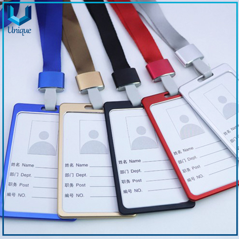 Aluminum Alloy ID Credit Name Card Badge Holder Cover Metal Zinc Alloy Business Card Holder