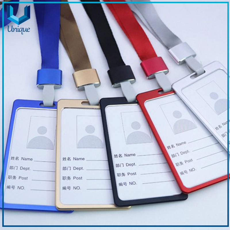 001-04Aluminum Alloy ID Credit Name Card Badge Holder Cover Metal Zinc Alloy Business Card Holder