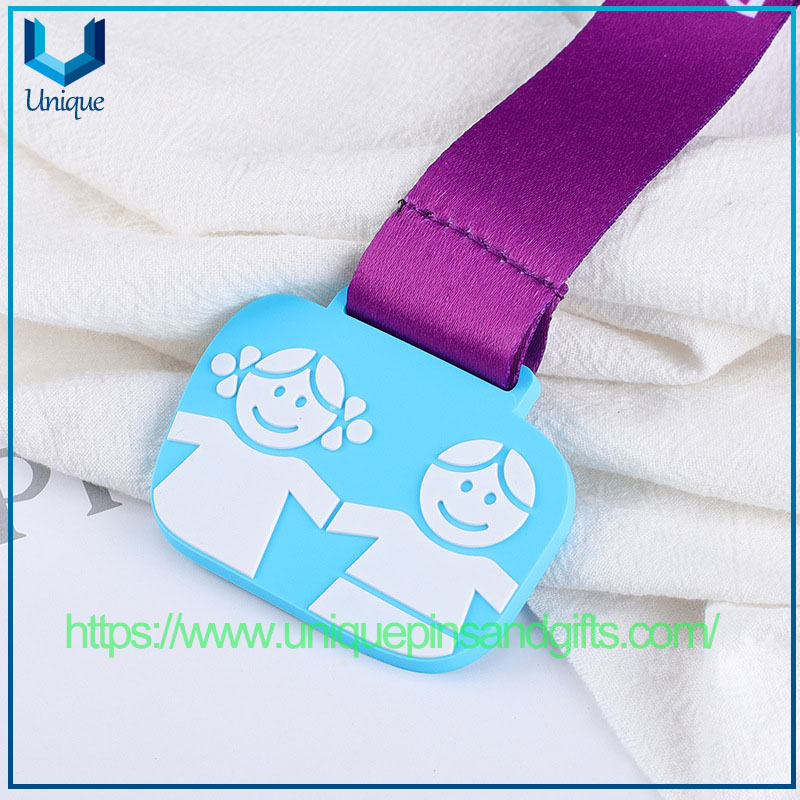 Customized PVC Soft Rubber Plastic Medals Cartoon-shaped 3D Silicone Sports Competition Awards Medals 3D Anime-style Medals