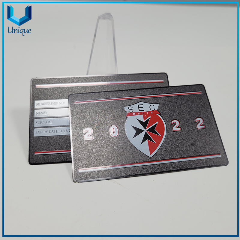 High Qualilty Stainless steel Black metal card with custom logo