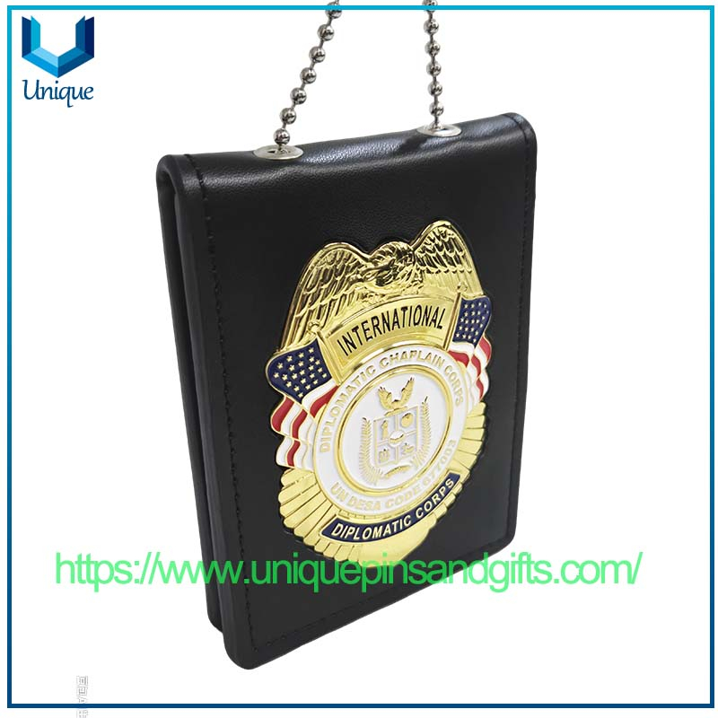 Custom 3D Irregular Gold Plate Badge Anti-Drug Council Metal Lapel Pin Badge Custom Gold Police Metal Brooch Badge with Colorful Logo