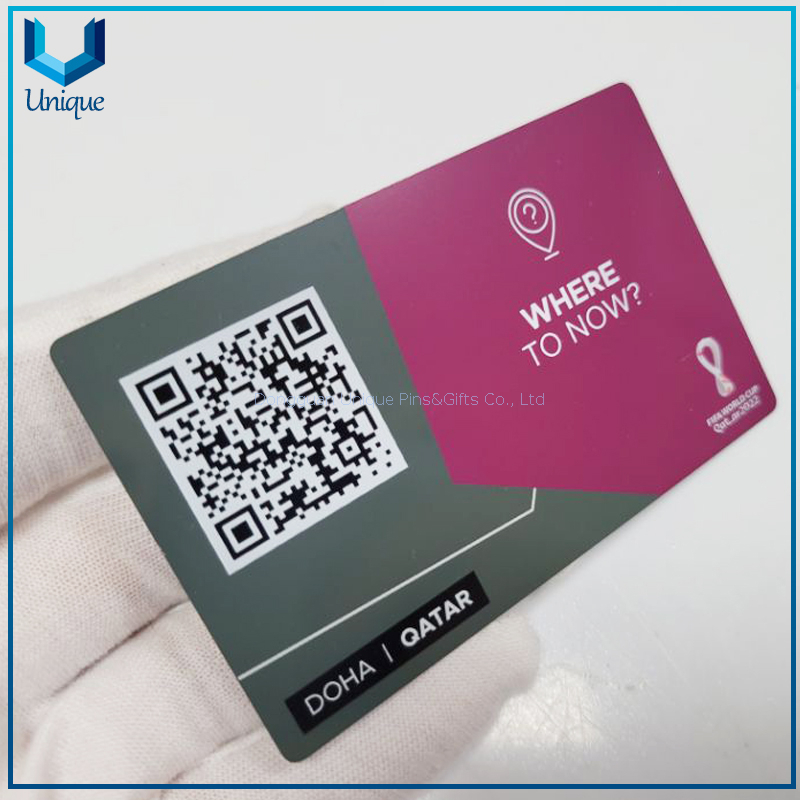Cutsom Metal card with QR code printing，Custom card