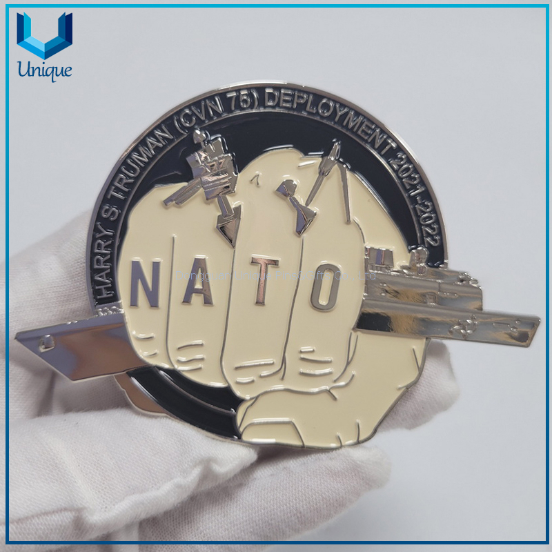 Custom 3D USA Naavy NATO Challenge Coin with USA Flag in high Quality