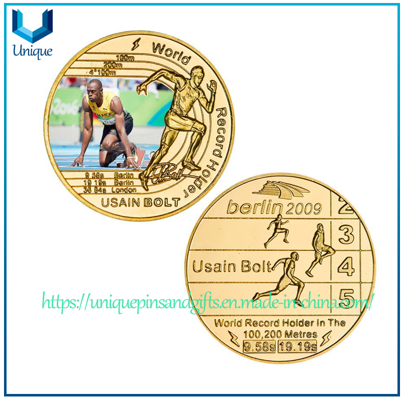 Custom design gold plated sport Medal coin 202306018