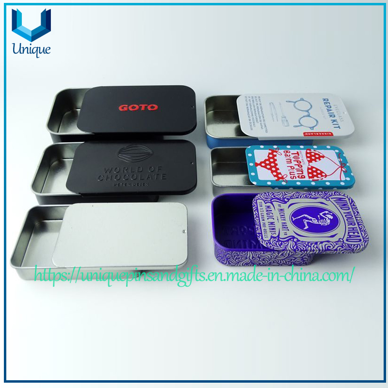 Custom Design Unique Square Box Gift Box Tin Box Metal Box Storage Tank Sugar Box Medicine Box Pen Box Chewing Gum Iron Box Coffee Box