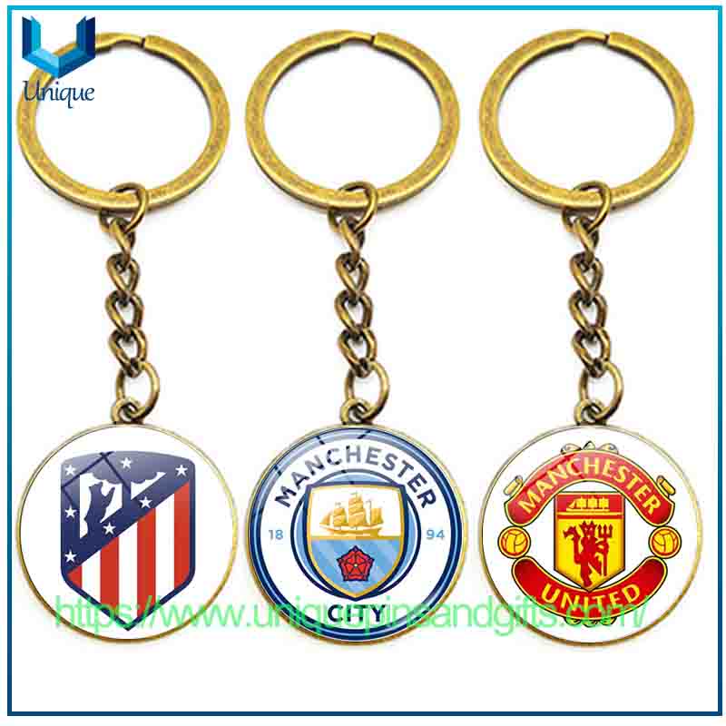 Custom Football Team Logo Diamond Keychains Pandents for The Italian Serie A, Spanish La Liga, German Bundesliga, English Premier League And French Ligue 1