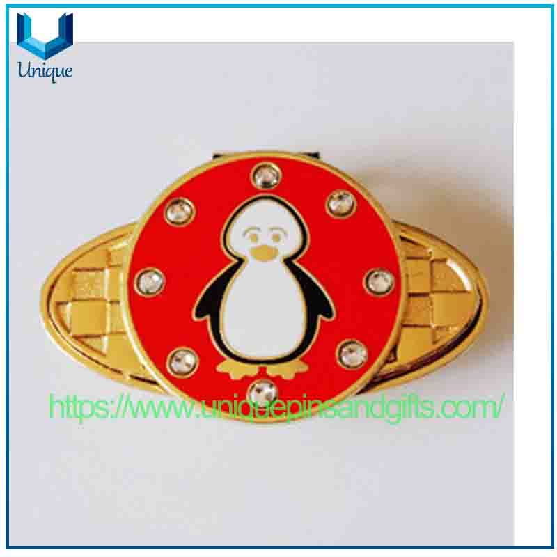 New Golf Metal Marker Coin Silver Ball Position Marker 2520 Magnetic Ball Marker Cap Clip Golf Accessories