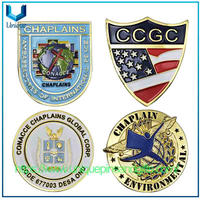 Custom Metal 3D Lapel Pin Brooch CHPLAINS AMBASSADORES OF INTERNATIONAL PEACE Emblem Brooch Badge with Butterfly Clasp