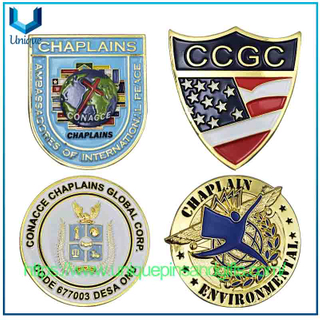 Custom Metal 3D Lapel Pin Brooch CHPLAINS AMBASSADORES OF INTERNATIONAL PEACE Emblem Brooch Badge with Butterfly Clasp
