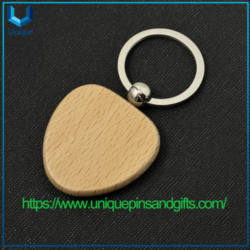 DIY Laser Engraving Character Pattern Solid Wood Keychaien (6)